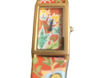 Vintage Metropolitan Museum of Art Multicolored Paisley Watch Womens Girls