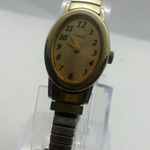 Timex Watch Stretch Bangle Gold and Silver tone RR