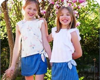 Girl skort/shorts/skirt PDF sewing pattern sizes 2-16 ACONIT