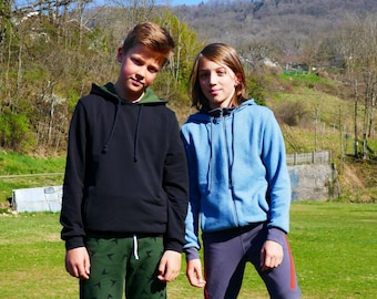 Boy hoodie / zippered jacket / sweatshirt PDF sewing pattern size 2-16 KEEFE