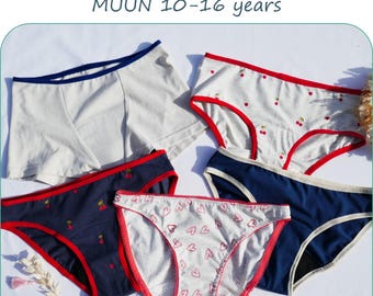 Teen girl menstrual period underwear PDF sewing pattern size 10-16 MUUN