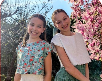 Oversized top PDF sewing pattern sizes 2-16 XERES