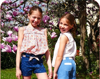 Girl shorts or pants PDF sewing pattern size 2-16 XYLO