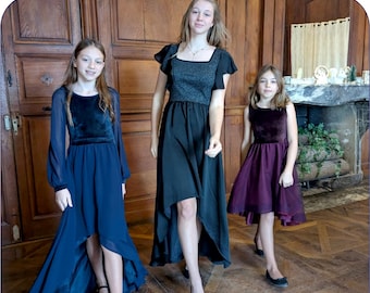 Asymmetrical dress PDF sewing pattern sizes 2-16 REVERENCE