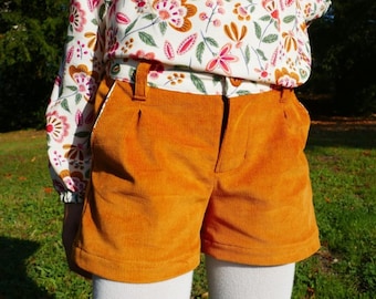Girl shorts all seasons PDF sewing pattern sizes 2-16 JEAM