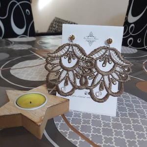 Orecchini di macrame', earrings,  orecchini pendenti, boucles d'oreilles,regalo unico, fatto a mano