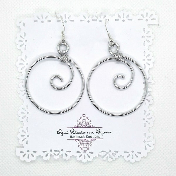 aluminium earrings,wire jewelry, aluminium earrings, boucles d'oreilles aluminium