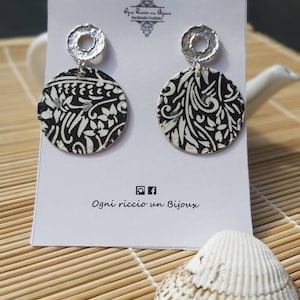 Boucles d’oreilles en papier japonais