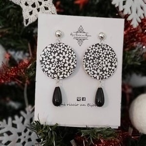 Orecchini di carta,orecchini pendenti, paper earrings,  boucles d'oreilles de papier, regalo amica