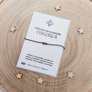 Bracciale collega, regalo collega,colleague,collegue, braccialetto, gift, bracelet, wish bracelet,regalo natale collega