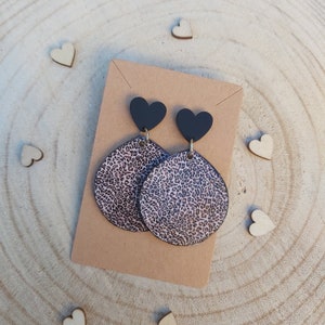 Orecchini di carta leopardati ,paper earrings,  orecchini pendenti, boucles d'oreilles, animalier, leopard, leopardato