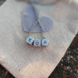 Personalized Initial Necklace, Valentine&#39;s Day Gift, Personalized Gift, Chain, Necklace, Pendant, Engraved Letters, Gift