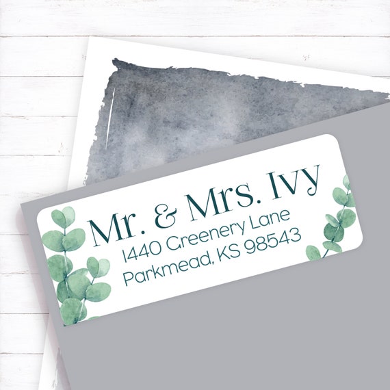 Elegant wedding address labels