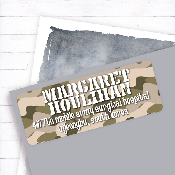 Military Return Address Labels Etsy