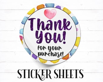 Polka Dot Thank you stickers, Thank you tags, Thank You Labels, Polka Dot Stickers, Party Thank You, Wedding Thank You, Party Favor Stickers