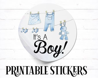 Baby Small Planner Stickers Reminder New Born Baby Shower It/'s A Boy Icons 2 Sheet Size Options Maternity Foiled Stickers