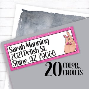 Nail Mail Address Stickers, Nail Mail Return Address Labels, Nail Mail Stickers, Mailing Stickers, Envelope Stickers, Mailing Labels