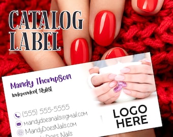 Catalog Label With All Your Contact Info on it, Catalog Label, Folder Label, Package Label, Marketing Material