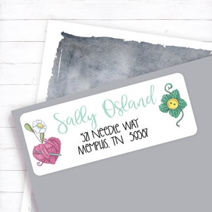 custom return, address labels, personalized return, address stickers, personalized address, knitting, crochet, sewing, craft, yarn, love
