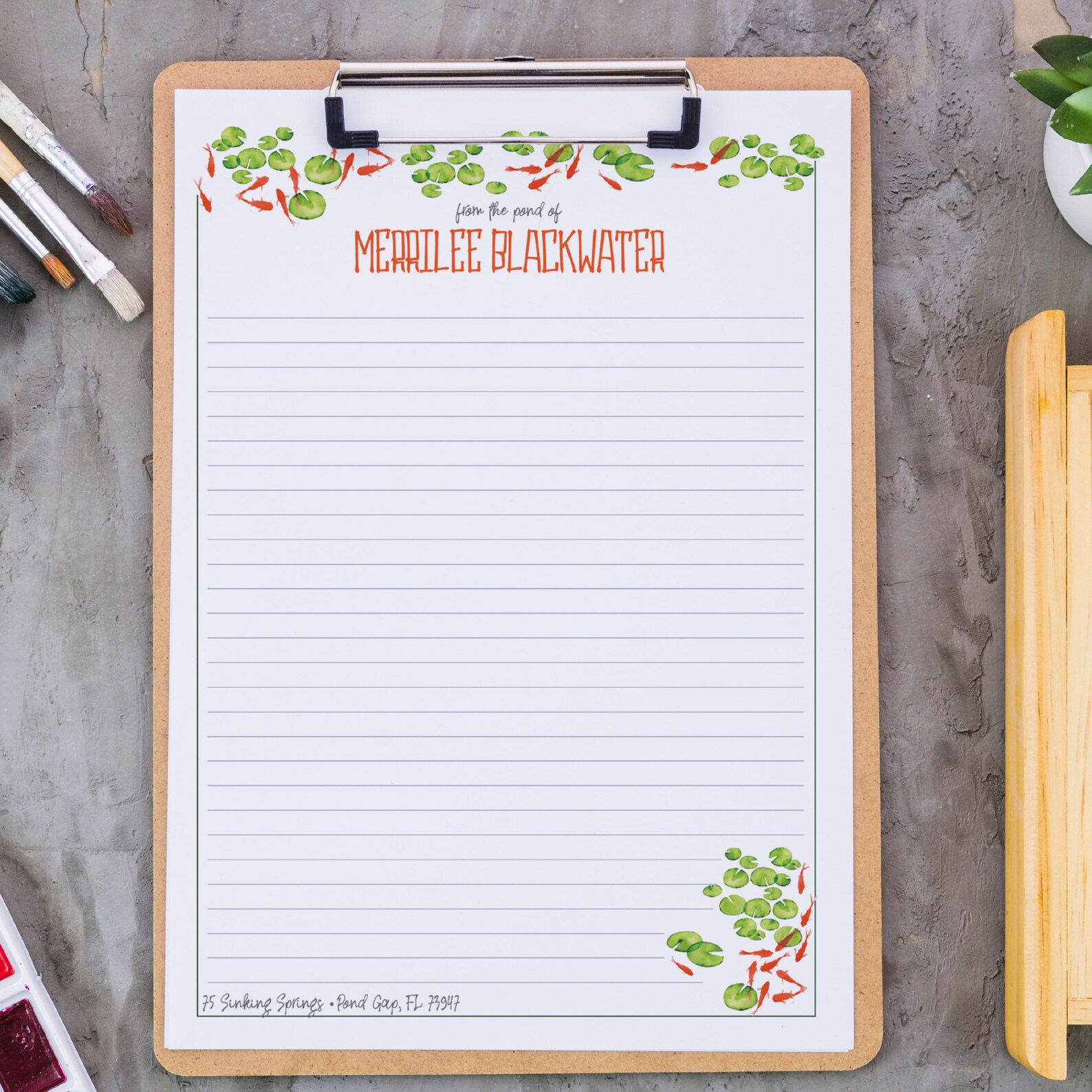 Personalized Stationery Custom Letterhead Personalized - Etsy