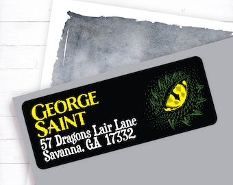 Dragon Address Label, Dragon's Eye Address Label, Fantasy Address Label, Dragon Address Sticker, Fantasy Address Sticker, Return Address