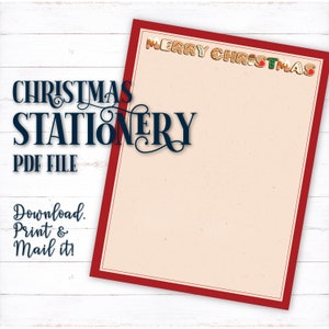 Carta a Santa, Carta de Navidad, Carta de Santa, Membrete de Navidad, Lista de Deseos de Navidad, PDF imprimible, Descarga instantánea