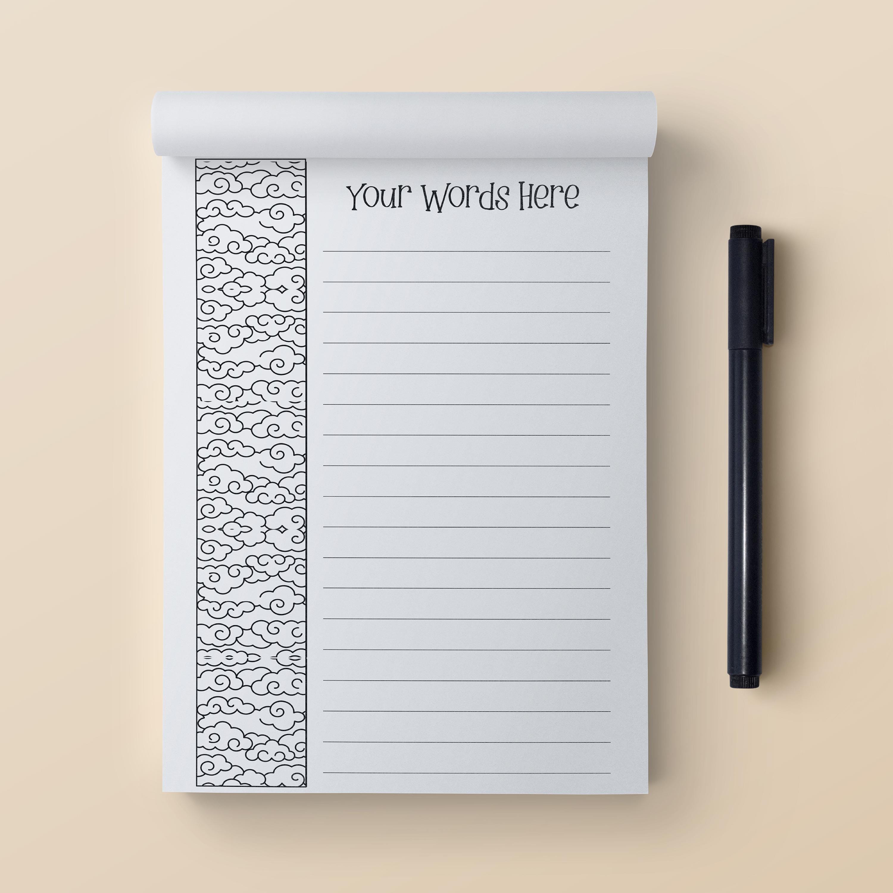 Notepad For Coloring Coloring Notepad, Fun to Do List, Half Page Stationery, 5.5x8.5 Inches ...