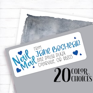 Nail Mail Address Stickers, Nail Mail Return Address Labels, Nail Mail Stickers, Mailing Stickers, Envelope Stickers, Mailing Labels