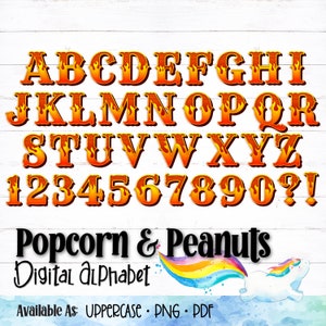 Letras del alfabeto digital imprimibles, letras de circo, alfabeto de circo, alfabeto de llama, alfabeto PDF, alfabeto PNG, alfabeto, tema de circo