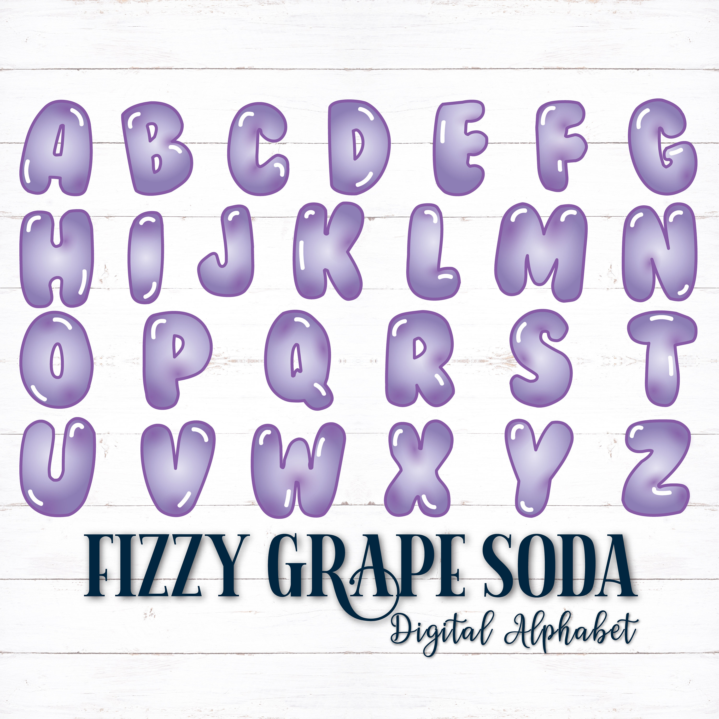 printable digital alphabet letters bubble letters puff etsy