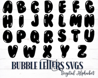 bubble letters etsy