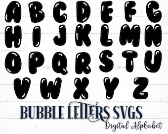 bubble letters svg etsy