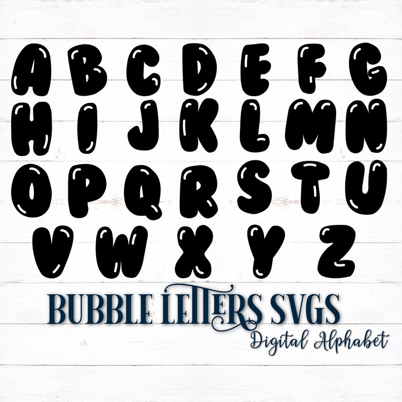 printable digital alphabet letters bubble letters bubble etsy new zealand