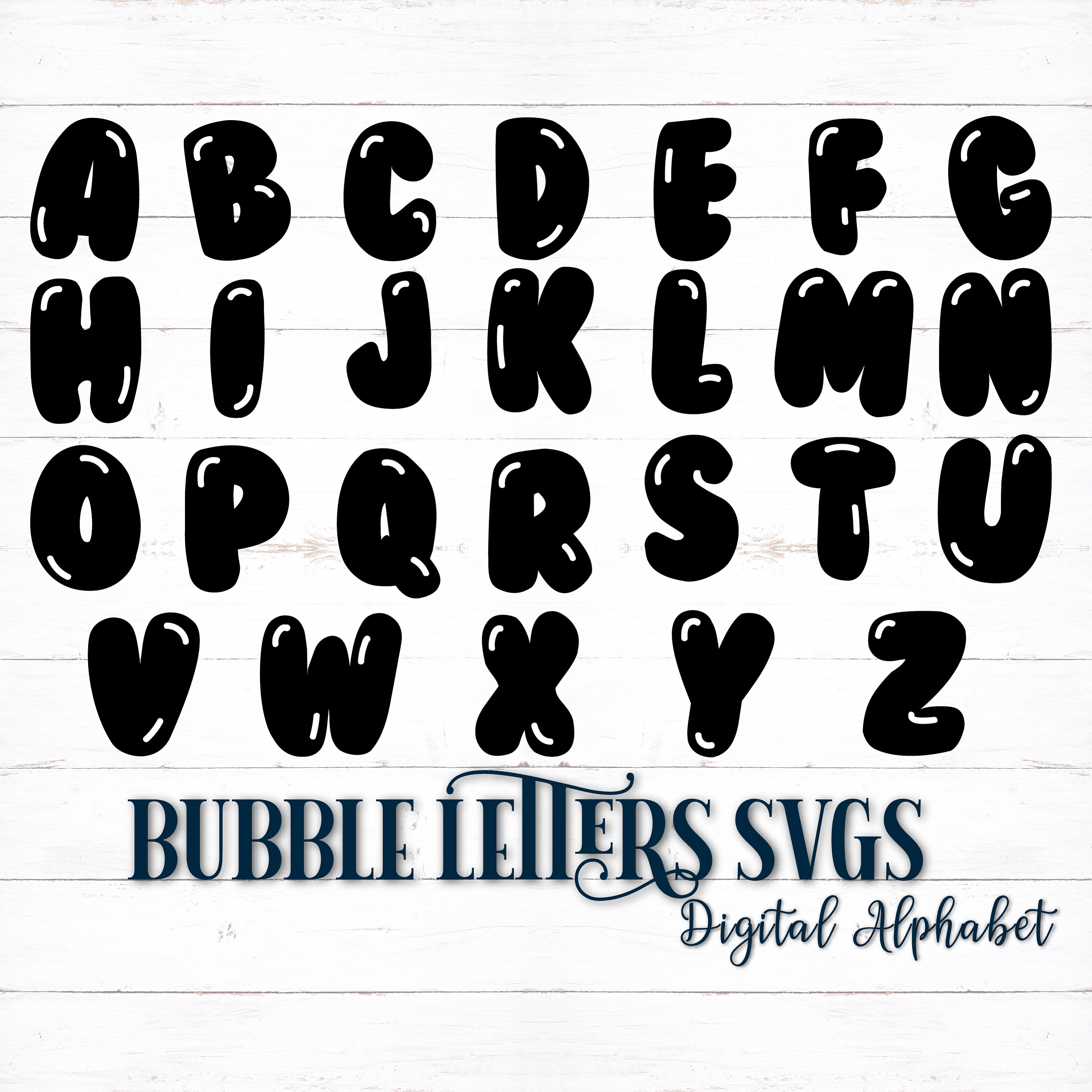 Bubble Letters Alphabet Printable