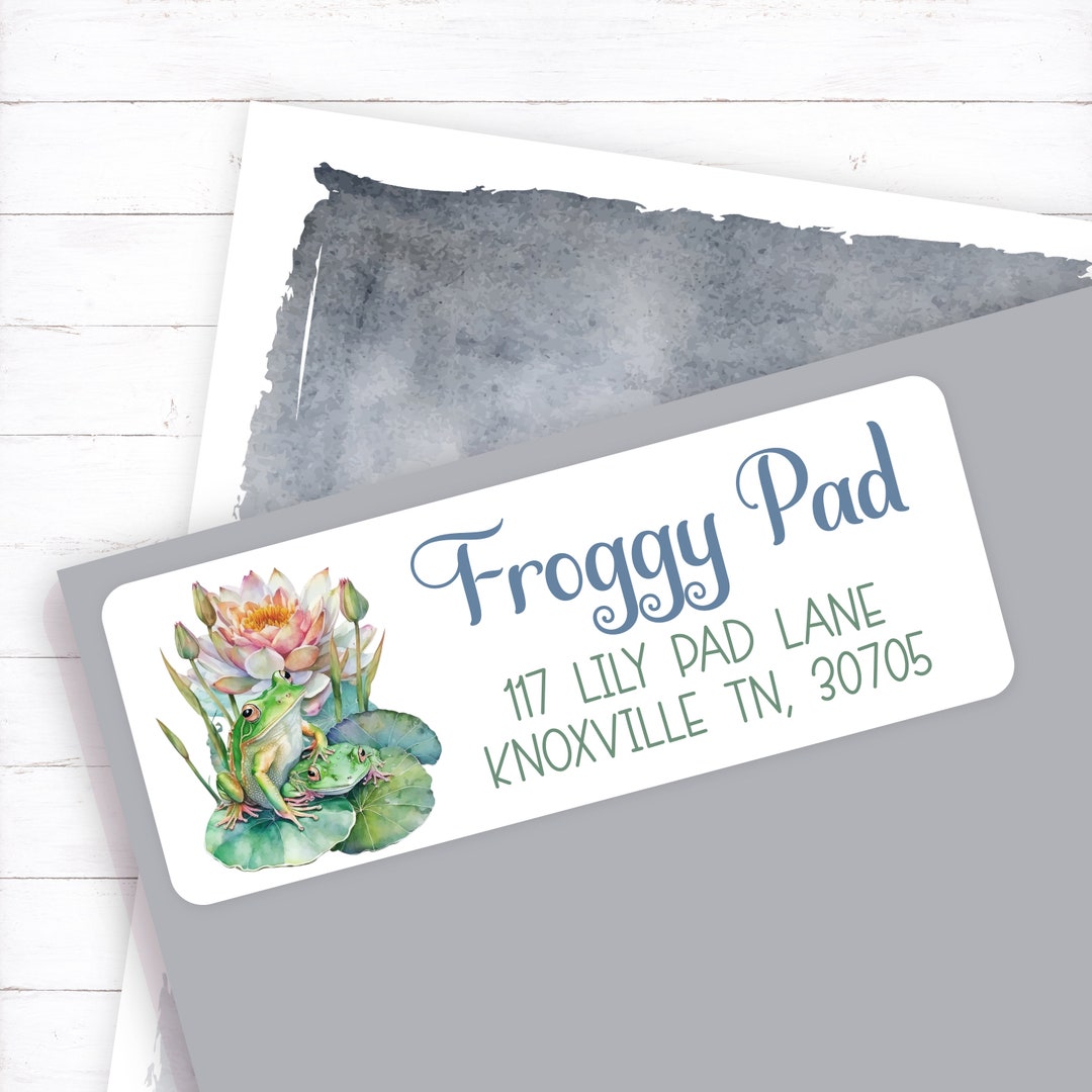 Frog Address Label Realistic Frog Address Sticker Frog Lover Etsy