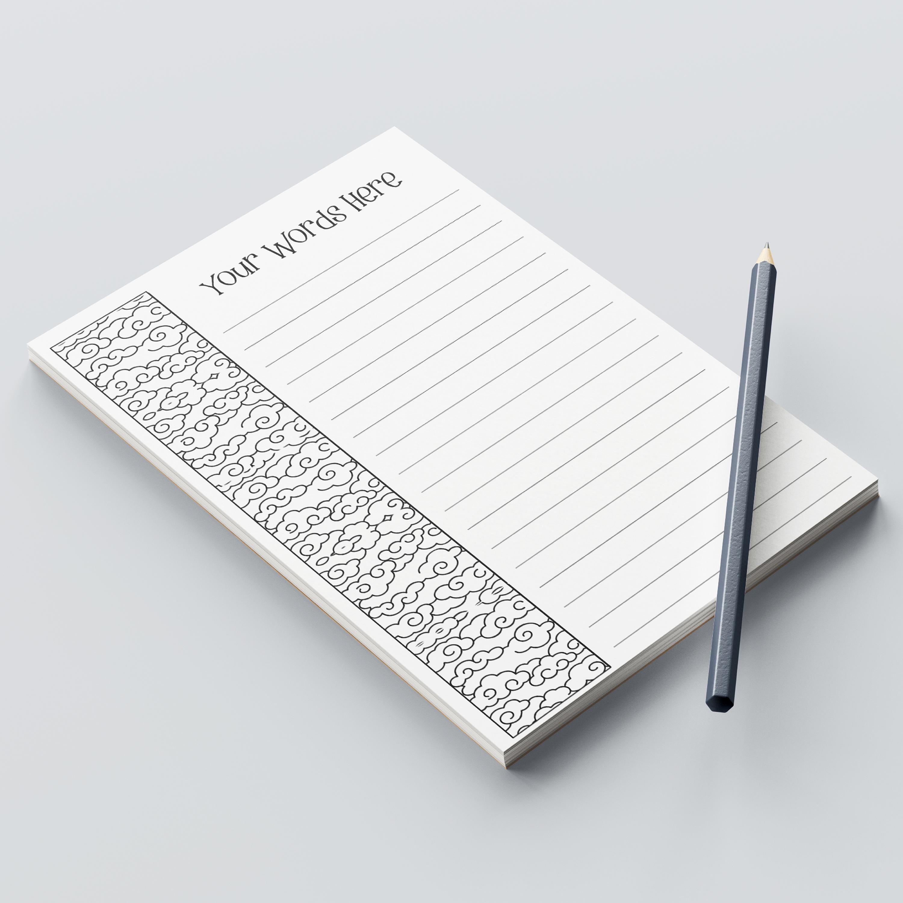 Coloring Notepad, Fun to Do List, Half Page Stationery, 5.5x8.5 Inches ...