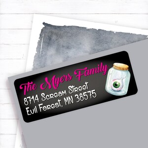 Halloween address label, custom return, address label, personalized return, address sticker, personalized address, halloween, eyeball