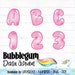 Printable Digital Alphabet Letters, Bubble Letters, Bubble Alphabet, Pink Alphabet, PDF Alphabet ...