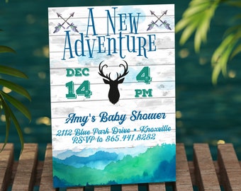 Adventure Baby, Invitation Download, Baby Shower Editable, Digital Invitations, Shower Invites, Boy Party Invitation, Editable Invitation