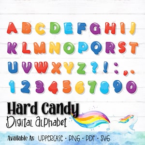 Rainbow Refrigerator Magnet Printable Digital Alphabet Letters, Rainbow Letter, Clean Alphabet, Rainbow Alphabet, PDF Alphabet, PNG Alphabet