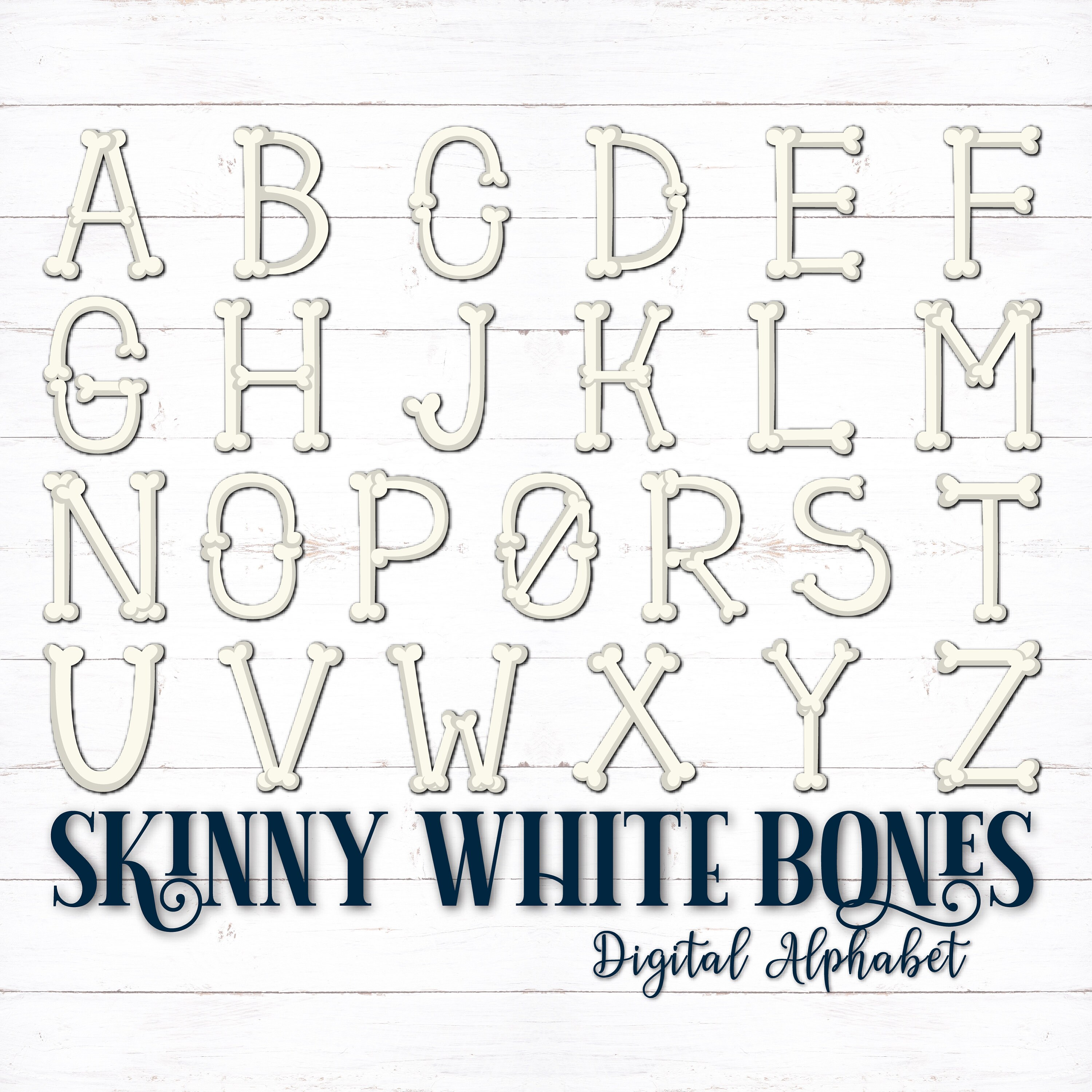 printable digital alphabet letters bone letters fun etsy new zealand