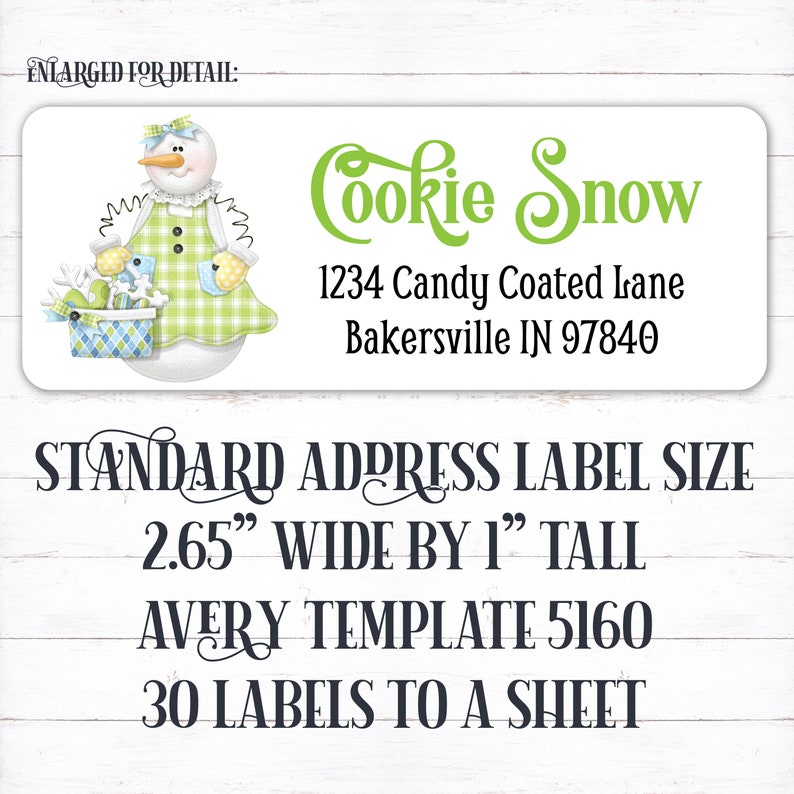 Cute Snowman Christmas Card Address Label, Winter snowmen address label, Christmas snowman decor, Christmas address label, snowman sticker image 2