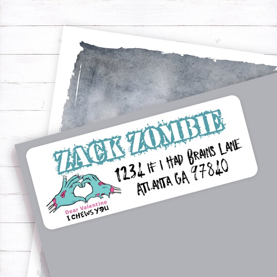 Zombie address labels zombie address zombie return zombie | Etsy