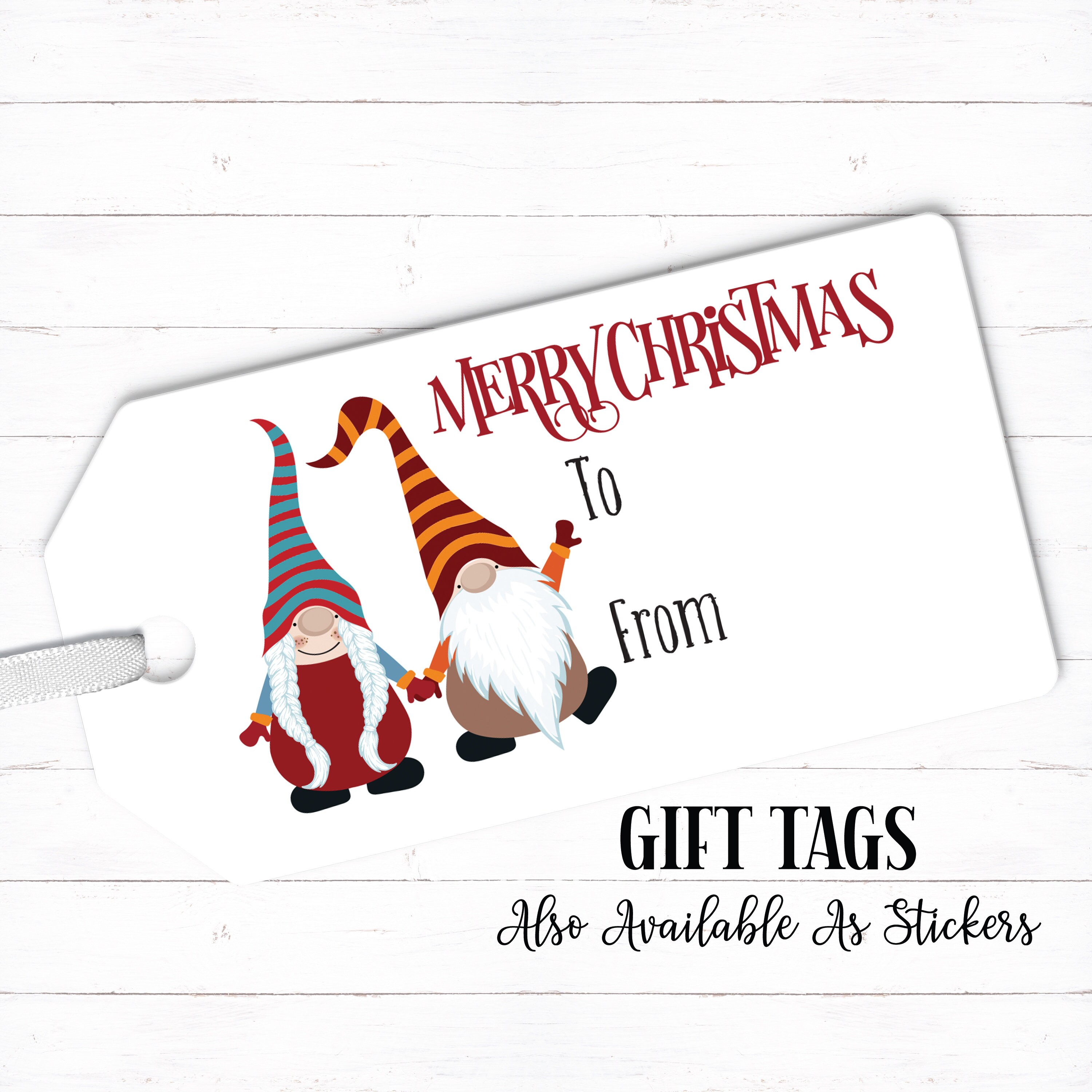 Christmas Gift Tag Gnome Gift Tag Christmas Tag Gnome Tag Etsy