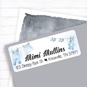 It's A Boy, custom return, address labels, personalized return, baby shower, address stickers, personalized address, return labels