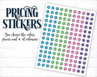 3840 Pcs Garage Sale Flea Market Prepriced Pricing Stickers In Bright Colors Ye 