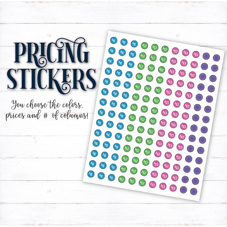 Pricing Labels Price Sticker Price Labels Pricing Sales Etsy