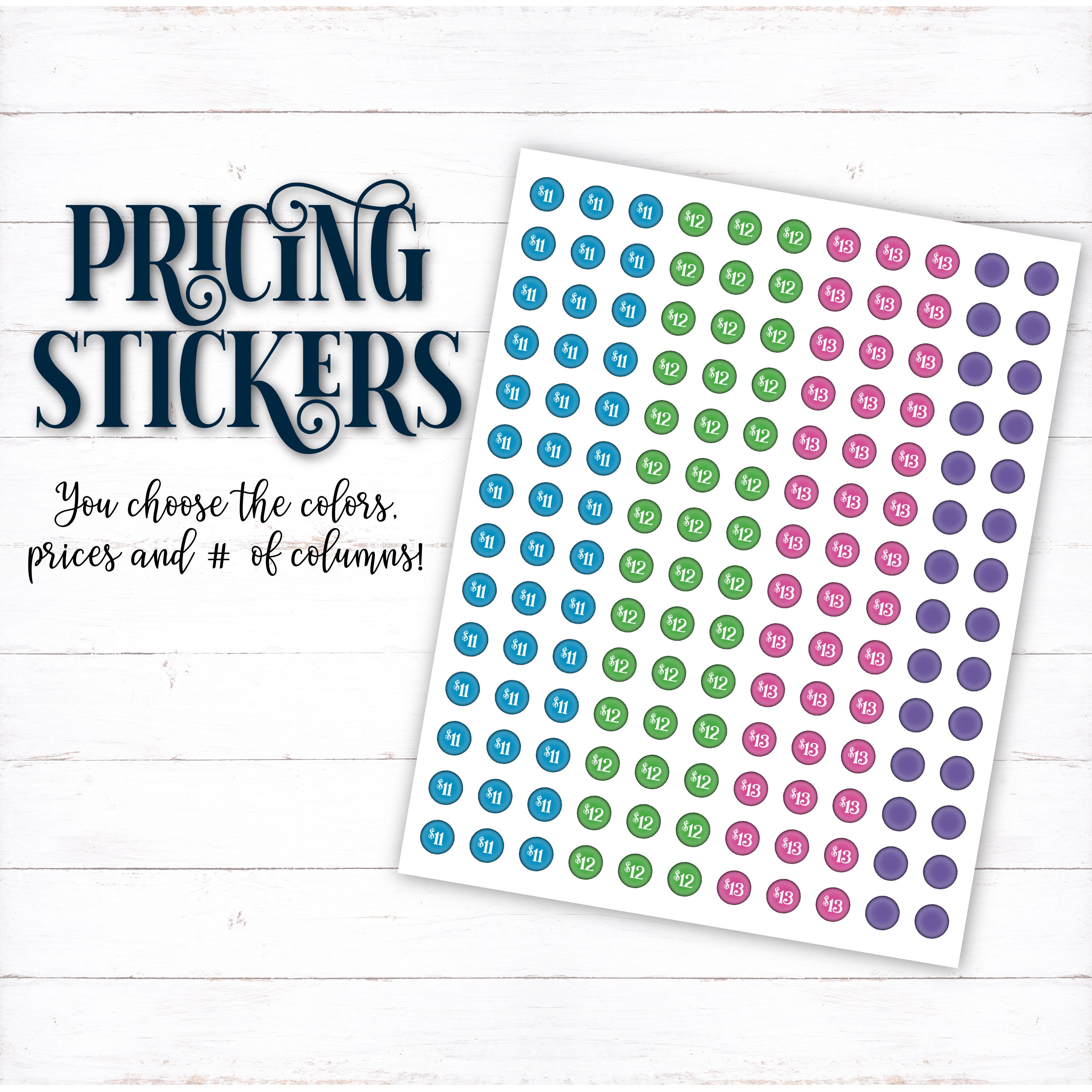 Pricing Labels, Price Sticker, Price Labels, Pricing, Sales Sticker, Sales  Label, Flea Market, Trade Show, Expo 