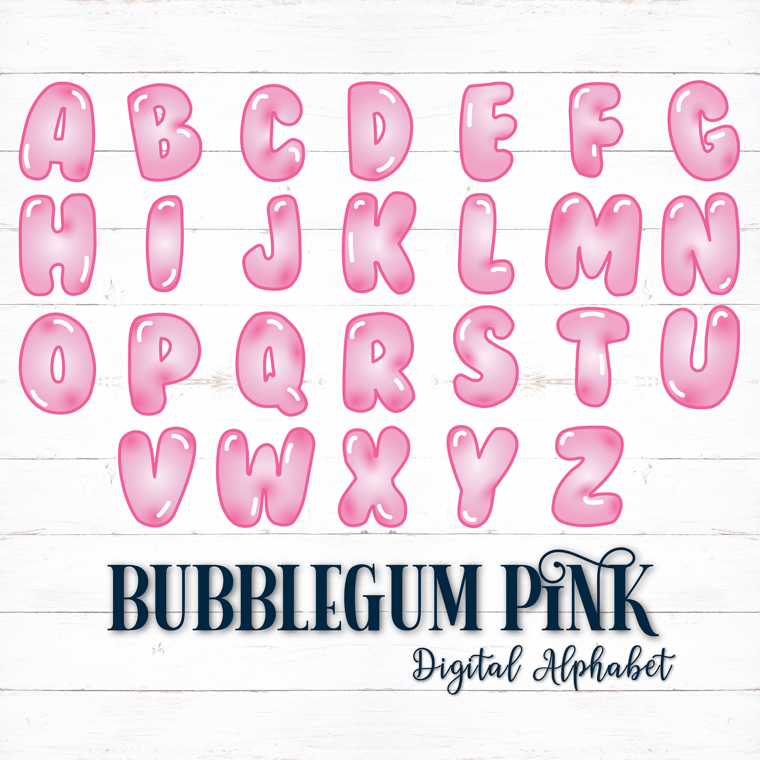 printable digital alphabet letters bubble letters bubble etsy