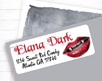 Vampire address labels, Halloween address, vampire return, vampire address, vampire return, vampire, vampire kiss, halloween mail